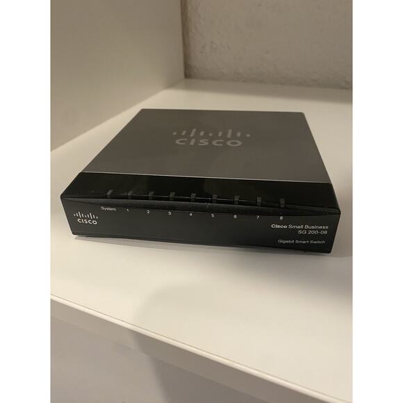 Cisco SG 200-08P POE Gigabit Smart Switch No Charging Adapter